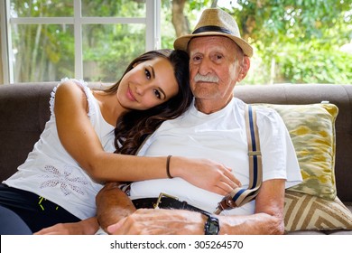 Old man and girl