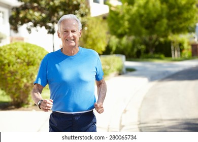 Elderly Man Jogging