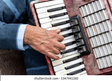 Elderly man playing the accordion - Powered by Shutterstock