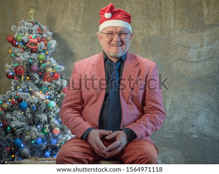 Similar – Image, Stock Photo Santa hats with eyes