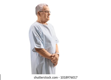 Elderly Patient Isolated On White Background