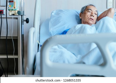 Elderly Patients In Hospital Bed