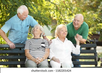 Elderly People Spending Time Together Park Stock Photo 1182201424 ...