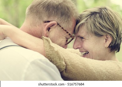 Elderly Senior Couple Romance Love Concept