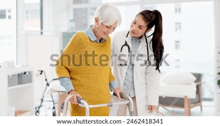 Similar – Image, Stock Photo Woman with walker