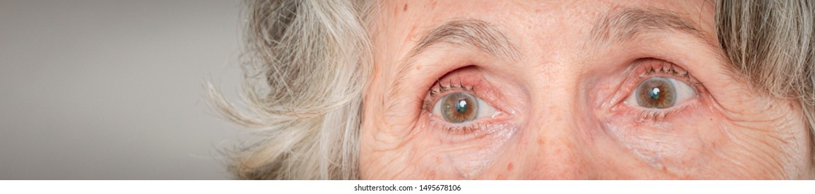 Elderly Woman Eye Close-up Macro Shot