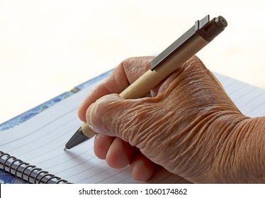  Elderly Woman Writing