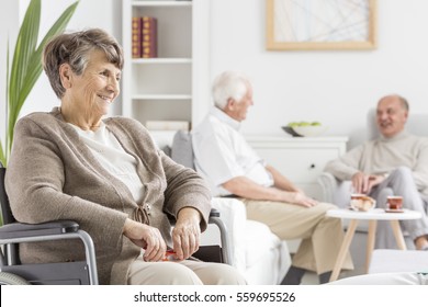 Elders spending time together at nursing home