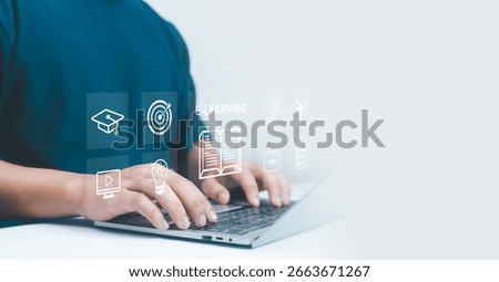 E-learning concept, internet lessons and webinars, online lesson participants on digital education, online learning with webinars, learning, training, education, courses