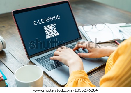 e-learning concept. Online classes.