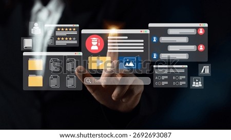 E-learning dashboard with student profiles, lesson ratings, and course content organization for online education Parse