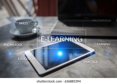 E-Learning. Internet education concept.