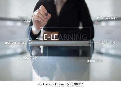 E-Learning. Internet education concept.