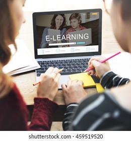 E-learning Online Study Learning Website Concept