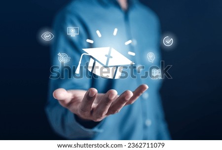 E-learning program certificate and online education learning workshop training, Video lesson online class on internet.