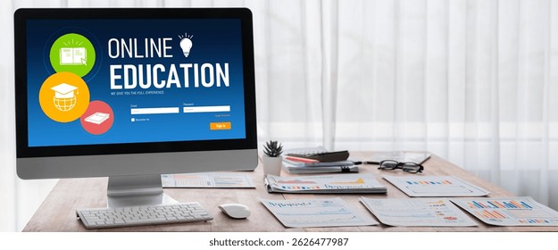 E-learning website with brisk sofware for student to study online on the internet network