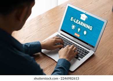 E-learning website with modish sofware for student to study online on the internet network