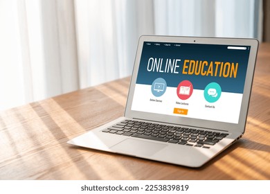 E-learning website with modish sofware for student to study online on the internet network