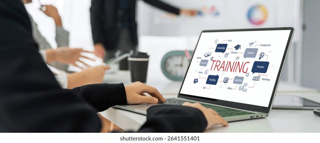 E-learning website with sofware for student to study online on the internet network snugly