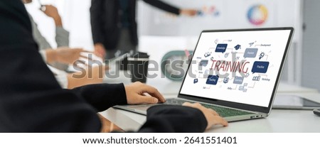 E-learning website with sofware for student to study online on the internet network snugly