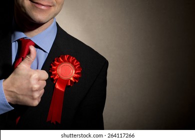 Election Candidate With Thumbs Up