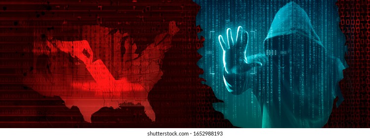 Election Interference By Foreign Hackers Concept