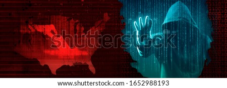 election interference by foreign hackers concept
