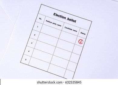 Elections Ballot and Stamp - Shutterstock ID 632535845