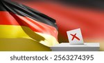 elections -  germany - federal election - ballot papers german flag