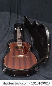 Electric - Acoustic Guitar With Mahogany Deck  Soft Focus