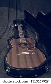 Electric - Acoustic Guitar With Mahogany Deck  Soft Focus