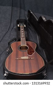 Electric - Acoustic Guitar With Mahogany Deck  Soft Focus Street Music