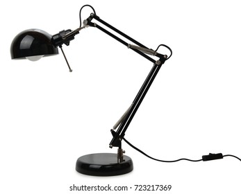 Electric Anglepoise Lamp Isolated On A White Background