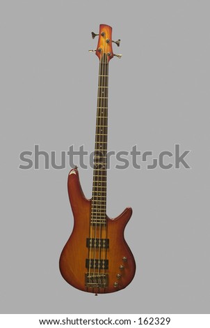 electric bass guitar dark wood finish stock photo edit now 162329