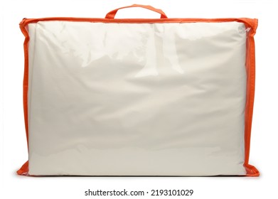 Electric Bedsheet In Bag On White Background

