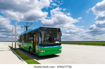 Electric Bus At A Charging Station