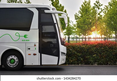 Electric Bus. Concept Of E-bus With Zero Emission.