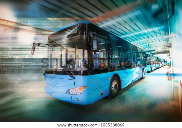 Electric bus discharged in
the workshop