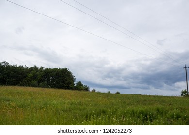 electric cables in a field
