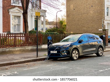 Electric Car Charging In London UK November 2020