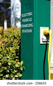 Electric Car Charging Station In Celebration Florida United States Usa