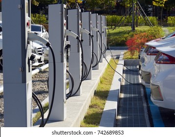 Electric Car Charging Station In Korea
