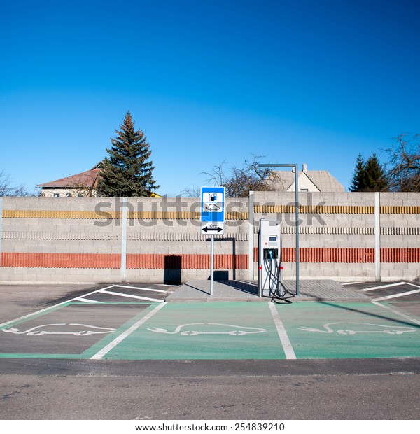 Electric car charging station. Power supply for\
electric car charging.