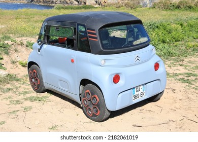 Electric Car Citroen Ami In Crozon, France, 07-03-2022