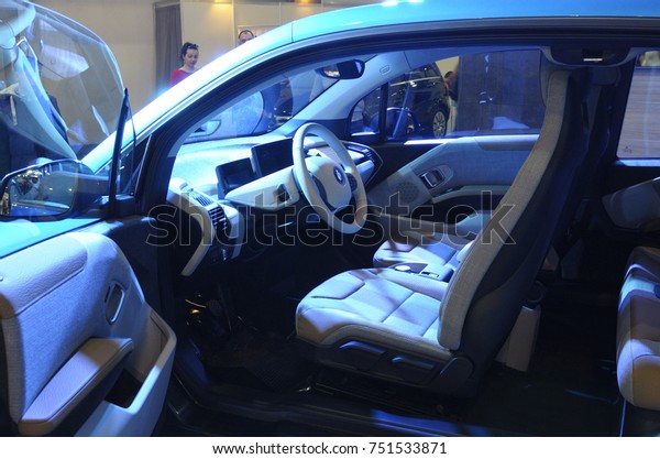 Electric Car Interior Exhibition Eco Drive Stock Photo Edit