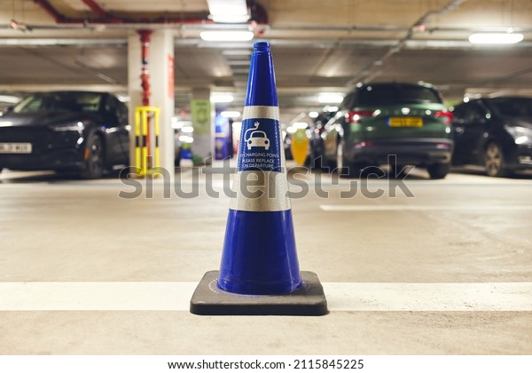 Electric cars only\
traffic sign in car\
park