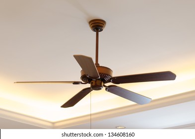 electric ceiling fan. Ceiling fan indoors