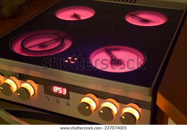 Electric Ceramic Stove Inside Kitchen Stock Photo Edit Now 237074005