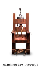 electric chair scale model isolated on white