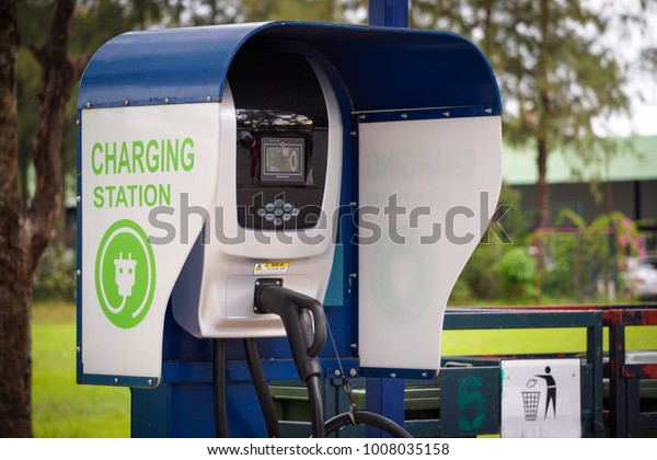 Electric charging car\
station.